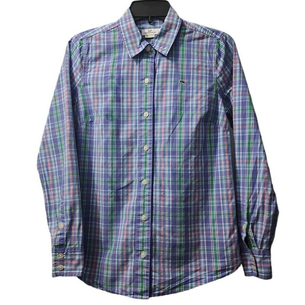 Vineyard Vines Plaid Button Down Long Sleeve Shirt‎ Classic Fit Size 2